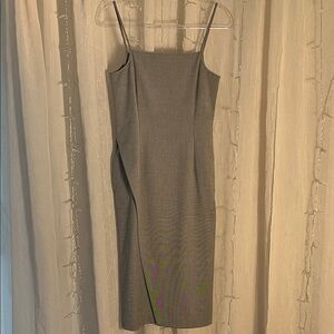 Max&Co. Gray Spaghetti Strap Dress with Front Slit